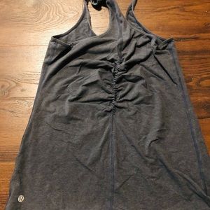 Grey race back top
